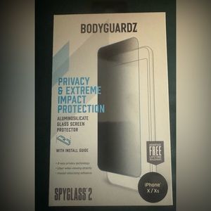 Bodyguardz privacy extreme glass screen protector spyglass, for iPhone X XS NWB